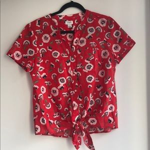 Jcrew size small tie front shirt, size small